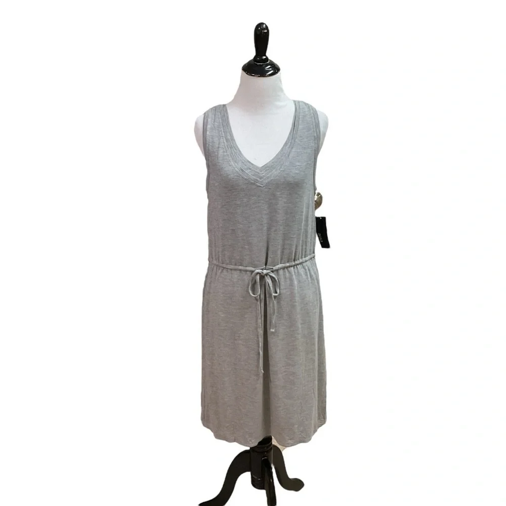 a.n.a. A New Approach Women's L Large T-Shirt Dress Drawstring Waist NWT V-Neck